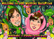 ウェルカムボード似顔絵イラスト