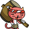 猫の大工のフリーイラスト