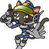 猫のヒーローのフリーイラスト