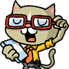 猫のお菓子屋のフリーイラスト
