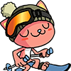 猫のライフセーバーのフリーイラスト