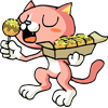 猫のパン屋のフリーイラスト