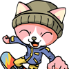 猫スノーボード